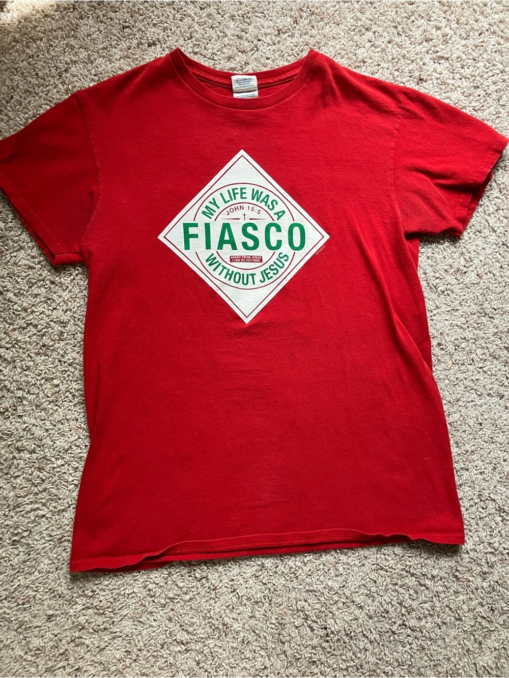 Red Graphic Christian Tee